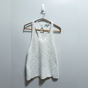 American Eagle crochet knit sweater tank top summer cotton boho beach swim small